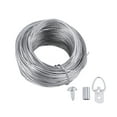 thumbnail image 1 of MasteelfCA 30.5M Wire Rope and 20sets Photo Frame Hanging Hooks Kit Picture Hangers Picture Hanging Wire Set, 1 of 8