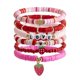 thumbnail image 1 of Bohemio Pulsera Mujeres Cute Strawberry Beaded Pulsera Letra Beaded Stretch Pulsera Verano Playa Accesorios, 1 of 6