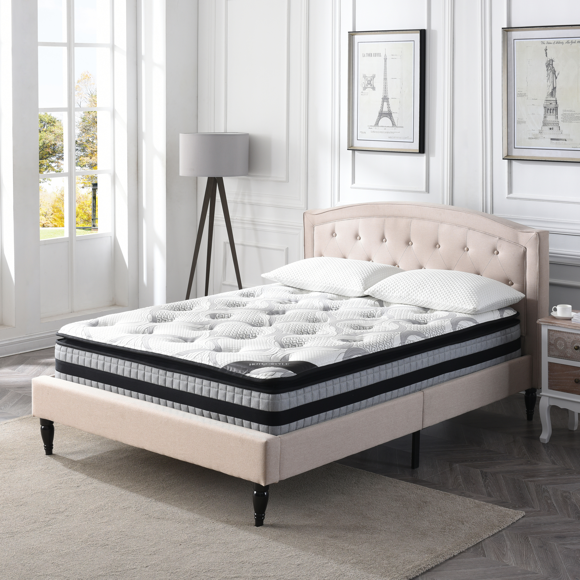Revo12-Inch Plush Top Memory Foam and Individually Encased Spring Mattress - image 3 of 8