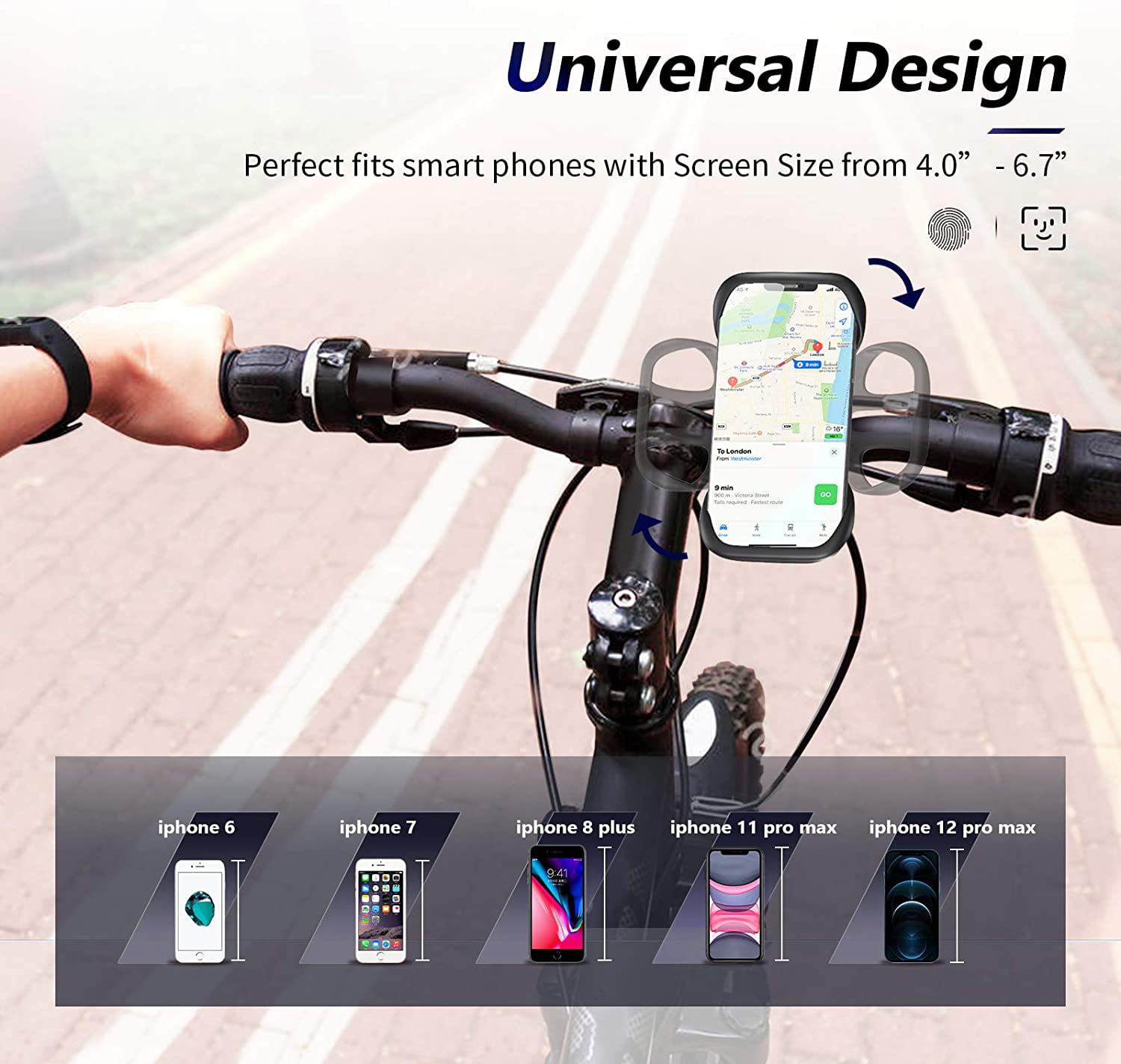 Support téléphone vélo universel - Accessoires - Foxbike