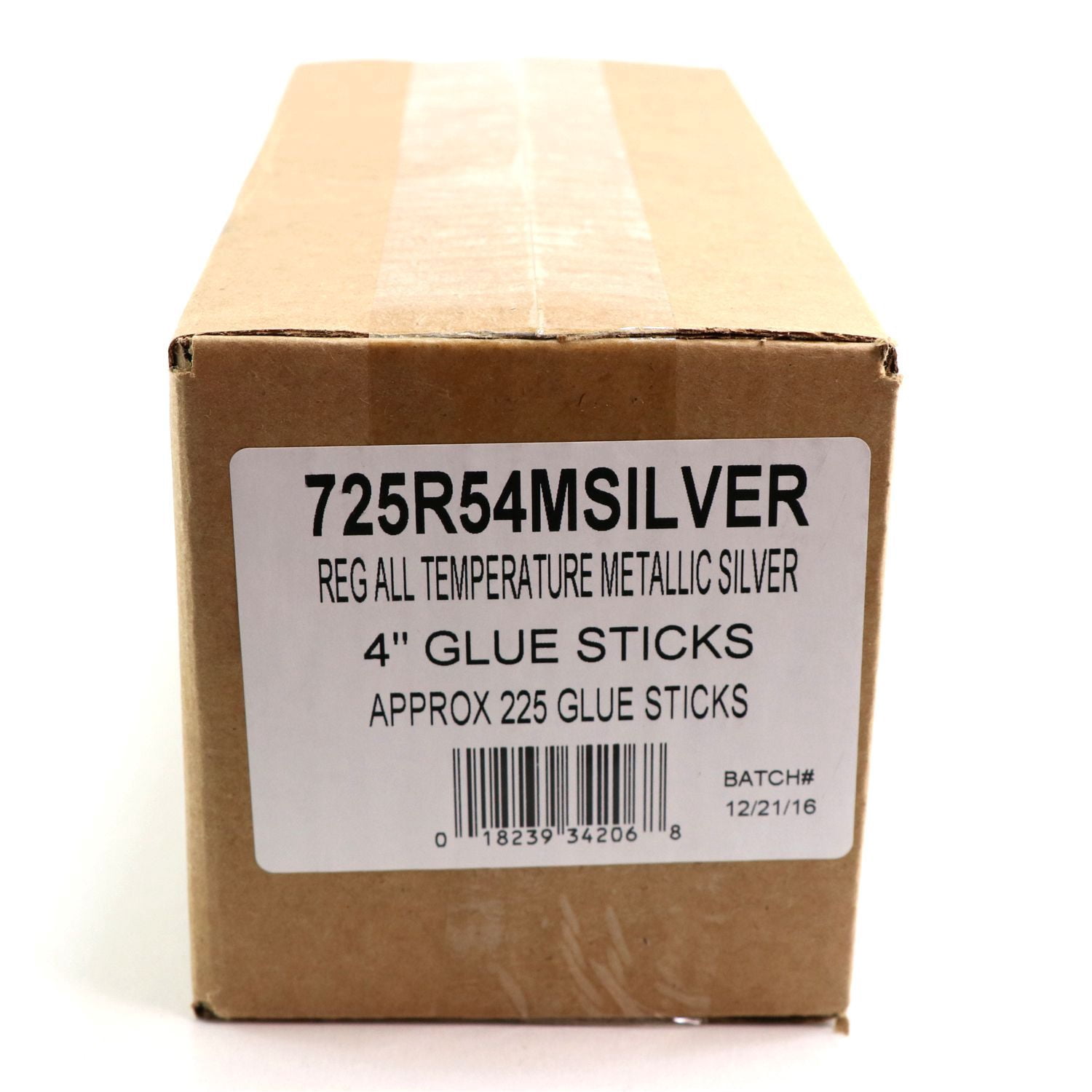 725R54CSILVER Full Size 4" Silver Color Hot Glue Stick - 5 lb Box