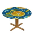 thumbnail image 3 of PIKWEEK  Fresh Lemon Citrus Fitted Round Table Cover with Elastic Protector Table Kitchen Dinner Waterproof Oil-Proof Tablecloth, 3 of 7