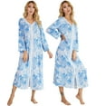 thumbnail image 4 of Zoeecloth Nightgowns Dress for Women Soft Knit Pajamas Skirt Printed Long-Sleeve Ladies Sleepwear Gown for Mom Fall Winter Comfy Loungewear S-XXL, 4 of 9