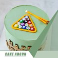 thumbnail image 4 of Woeilo 2 Sets Pool Cake Decorating Lovely Billiards Ornament Happy Birthday Decorations Desktop Table Tennis Mens Gift Man, 4 of 5