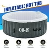 CO-Z 2-4 Person Inflatable Hot Tub 6 ft Portable Pool and Bathtub w Air Jets Heater Cover Gray