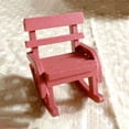 thumbnail image 6 of Mini Rocking Chair Dollhouse Furniture for Micro Landscape Diorama Dollhouse Pink, 6 of 8