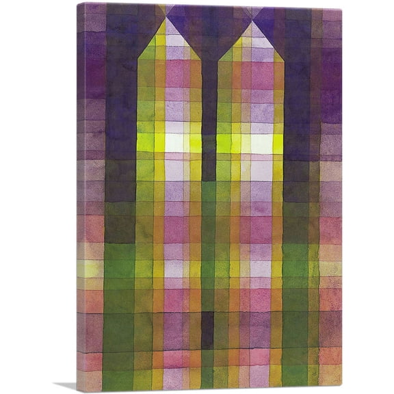 ARTCANVAS Twin Tower 1923 Canvas Art Print by Paul Klee - Size: 18" x 12" (0.75" Deep)