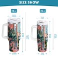 thumbnail image 6 of Yayeee 40oz Stainless Steel Tumbler with Straw and Handle Double-Wall Insulated Travel Water Bottle, Pink Boat, 6 of 8