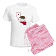 thumbnail image 6 of CafePress - CALI STATE W BEAR Pajamas - Women's Short Sleeve Print T-Shirt and Pants Light Cotton Pajama Set, 6 of 7