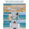 thumbnail image 5 of Casa Platino Sand Free Beach Towels 4 Pack – Lightweight, Quick Dry, Ideal for Summer Fun and Pool Days – Grey, 5 of 9