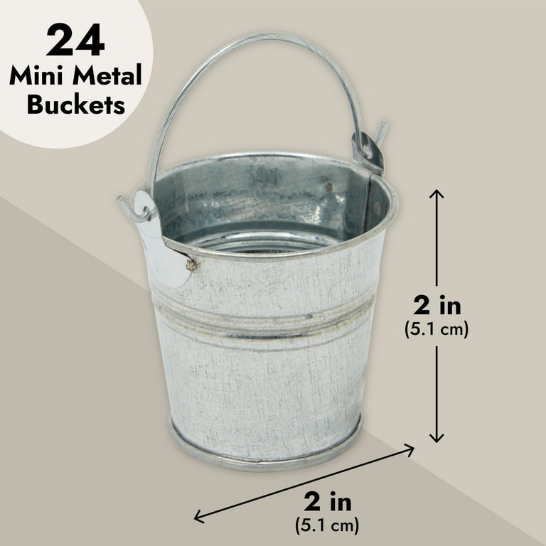 Great Choice Product 24 Pieces Small Metal Buckets With Handle Colored  Galvanized Bucket R