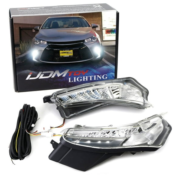 OEM-Spec LED Daytime Running Lights/Turn Signal For 2015-2017 Toyota Camry LE SE or Special Edition (Switchback White LED DRL, Amber LED Blinker Lamp)
