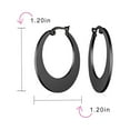 thumbnail image 6 of Bling Jewelry Womens Hoop Huggie Earrings Black or Rose Gold 1.25 Inch Diameter, 6 of 6