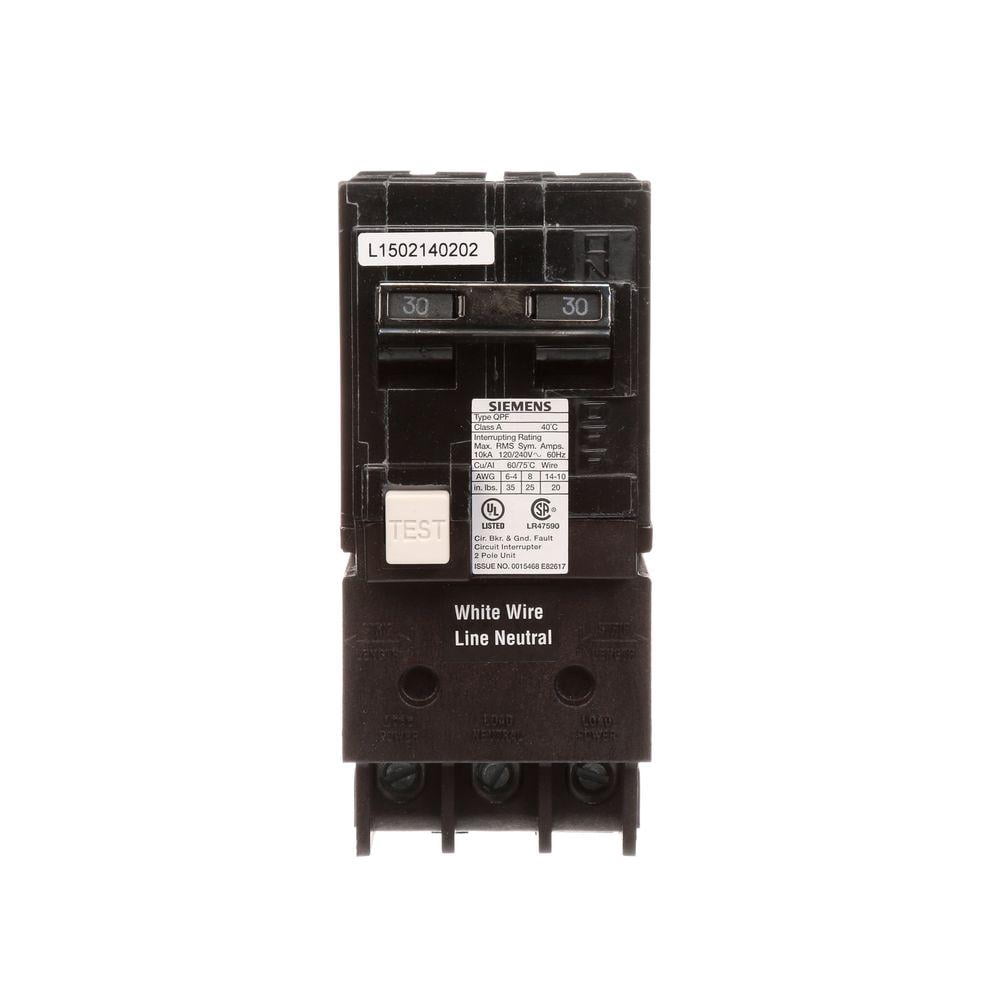 Siemens QF230AP 30 Amp Double Pole GFCI Breaker – 120/240V With Self-Test And Lockout Feature