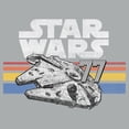 thumbnail image 2 of Mens Star Wars Millennium Falcon 77' Vintage Stripes Sweatshirt, 2 of 4