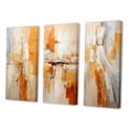 thumbnail image 3 of Designart "Glam Orange Beige composition IV" Fashion Wall Art Set Of 3 - Orange Fashion Canvas Set For Living Room Decor, 3 of 6