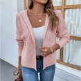 thumbnail image 1 of REDHOTYPE Cardigan à Col Rond pour Femmes Pull Ample Décontracté Couleur Unie Manches Longues Haut, 1 of 2