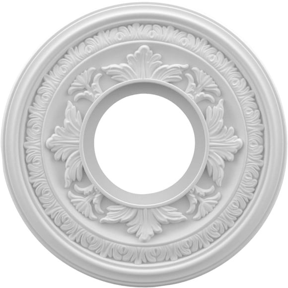 Medallón de techo Ekena Millwork CMP10BA de PVC de 25 cm de diámetro exterior