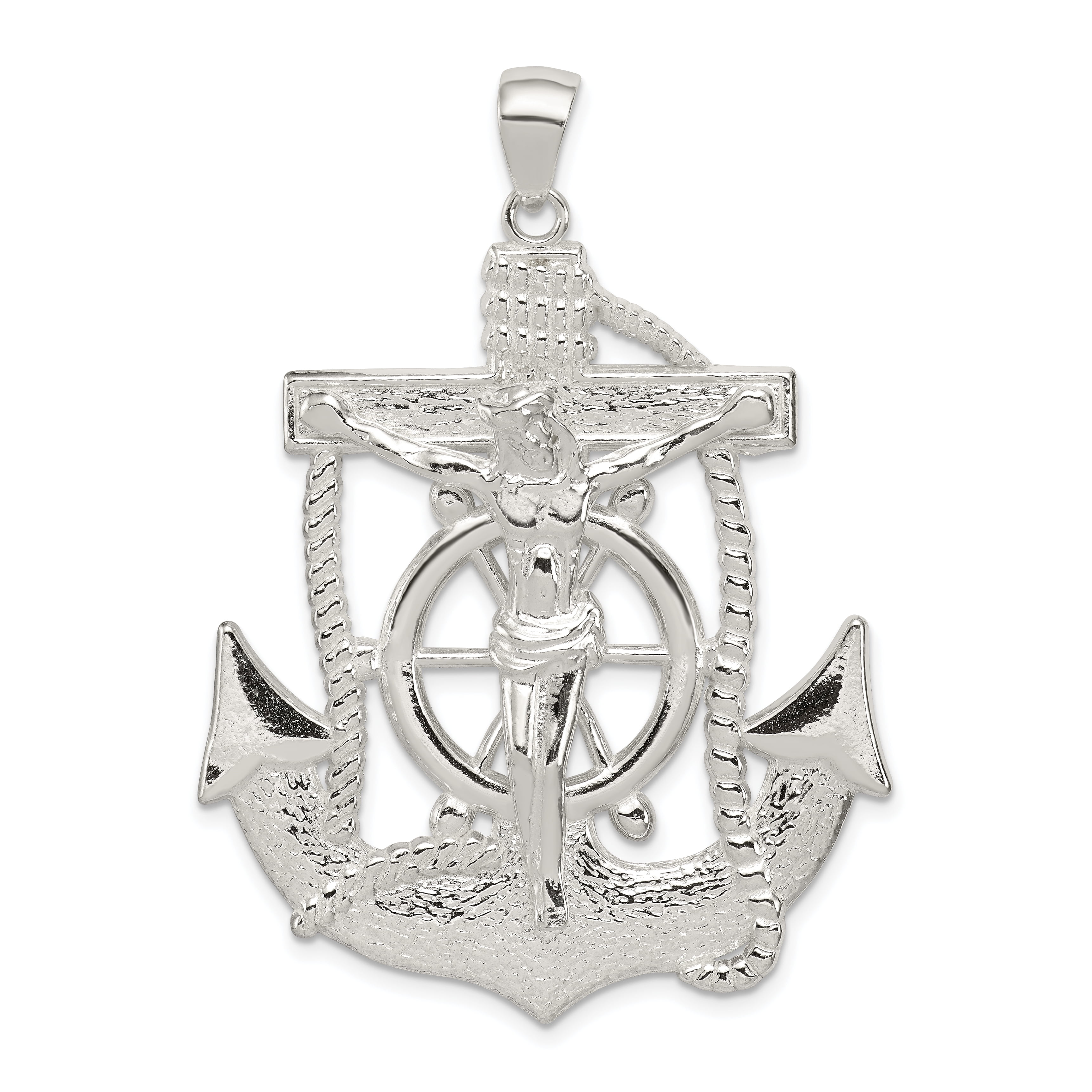1 pc 925 Sterling Silver Flat Boat Wheel Charms Nautical Charm 17.5 mm