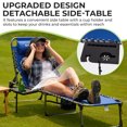 thumbnail image 5 of Fundango Camping Chairs Folding Chaise Lounge 5-Positions Reclining Lawn Chair with Side Table&Pillow for Beach Pool Patio Blue, 5 of 8