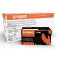 Gloveworks GWON46100 Nitrile Gloves, HeavyDuty, Orange, Large, 100Ct