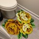 thumbnail image 4 of Alfombras De Baño Alfombra De Inodoro Rosa, Alfombras Antideslizantes, Lavable A Máquina, Absorbente, Alfombra De Inodoro De Baño Amarilla Súper Acogedora,60X70CM, 4 of 5