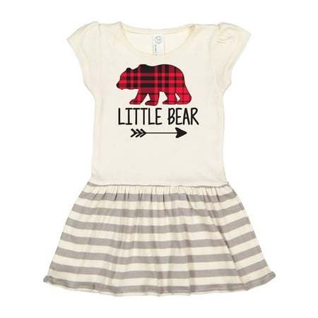 

Inktastic Plaid Little Bear with Arrow Gift Toddler Girl Dress