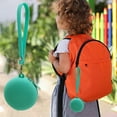 thumbnail image 2 of cpengpj Round Zipper Silicone Coin Purse Earphone Bag, Zipper Pocket Bag Keychain Round Coin Pouch with Wrist Lanyard, 2 of 6