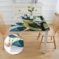 thumbnail image 2 of WYYP Botanical Tropical Green Plant Leaf Print Green Square Fitted Tablecloth white, 2 of 7