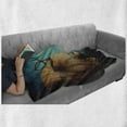 thumbnail image 6 of Autumn Pumpkin Soft Flannel Fleece Throw Blanket, Halloween Haunted Nightmare Night and Season Fruit, Cozy Plush for Indoor and Outdoor Use, 70" x 90", Burnt Orange Seafoam, by Ambesonne, 6 of 6