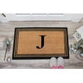 thumbnail image 7 of A1HC Black/Beige 18 in x 30 in Front Door Mat Coir PVC Classic Border Entryway Mat Heavy Duty Boot Scrapper Monogrammed Doormat, 7 of 7
