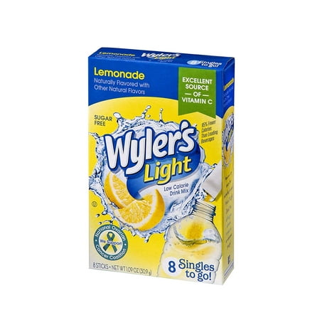 Wyler s Light Lemonade Singles To Go Drink Mix 01.09 oz 8 CT (Pack-3)
