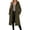 Army Green, variant on Trench Coat Women with Hood - Single Breasted Notched Lapel Collar Pea Coats for Womens Pockets Fall Winter