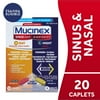 Mucinex Sinus-Max Day Pressure, Pain & Cough & Nightshift Sinus Medicine, OTC Symptom Relief, 20 Caplets