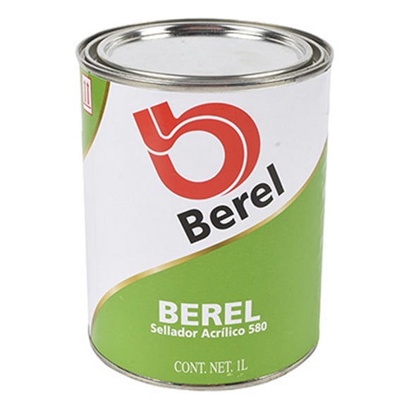 Sellador Acrílico BEREL 580 Exterior/Interior 1 Litro para Cemento y Yeso