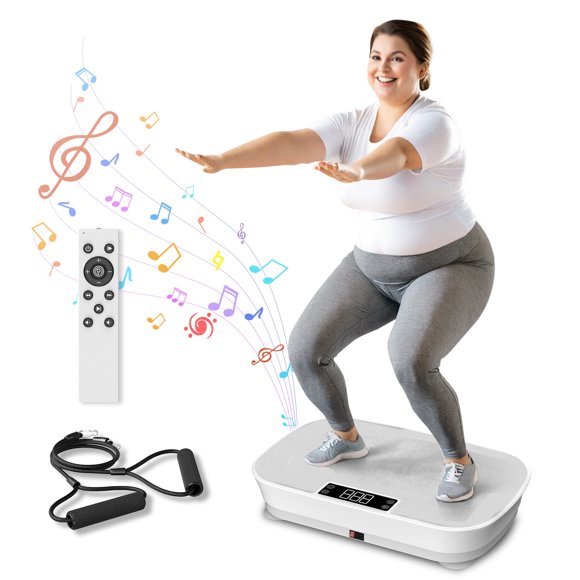 COOLHUT vibrating plate exercise machine ,Physical exercise wave vibrating plate,Used for weight loss,Shaping,Conditioning, White