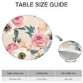 thumbnail image 6 of Round Fitted Tablecloth with Elastic Edges Fits 36"-44" Round Tables Pioneer Colorful Floral Waterproof Table Cover Washable Indoor and Outdoor for Party Kitchen Dinner Banquet Patio Picnic, 6 of 7