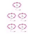thumbnail image 2 of Jumpingount de perlas simuladas Bolas de cristal Cadenas de bricolaje Brazalete de amistad de vidrio hecho a mano para niños Boda Rosa roja Type2 NO2, 2 of 6