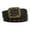 Black, variant on 1.5" Leather Belt with double-prong Brass Buckle & Snap-On Strap for Men and Women