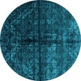 thumbnail image 1 of Ahgly Company Indoor Round Abstract Light Blue Modern Area Rugs, 8' Round, 1 of 4