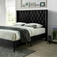 thumbnail image 3 of Better Home Products Amelia Velvet Tufted Full Platform Bed with Easy Assembly, Black, 3 of 5