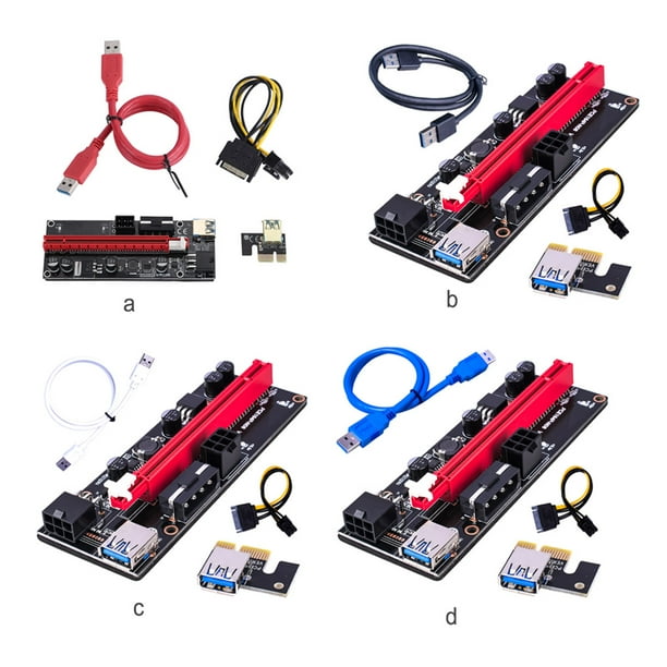Sidaley Placa adaptadora PCI-E USB 3,0 1X a 16X GPU extensor