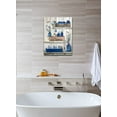 thumbnail image 4 of Bathroom Wall Art Canvas Prints Navy Blue Bathroom Sign Picture Stretched and Framed Ready to Hang for Bathroom Decor 12x16inch, 4 of 5