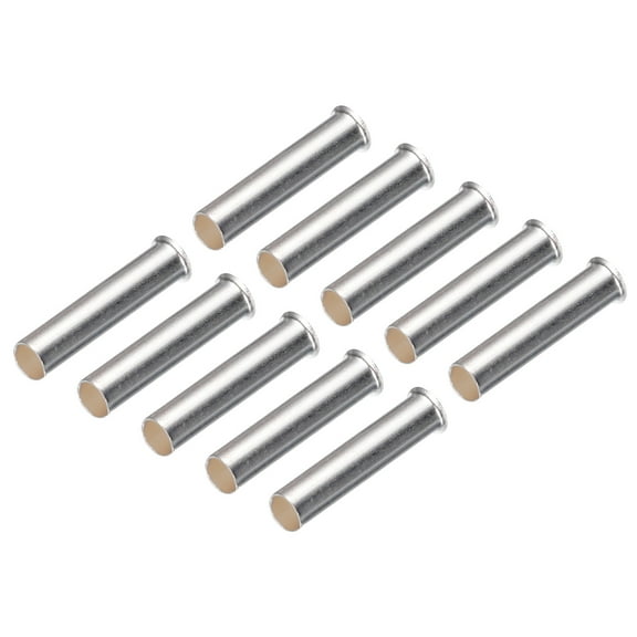 Uxcell 500 Pcs Non Insulated Butt Connectors 14AWG Wire Connector for Electrical Wire Crimp Terminals