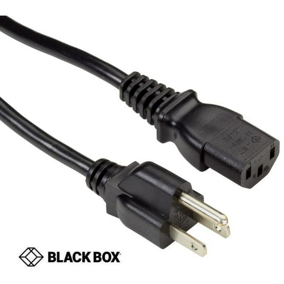 EPXR29 - INST CORD 3/18 1FT RND BLK SVT NEMA 5-15P TO IEC C13
