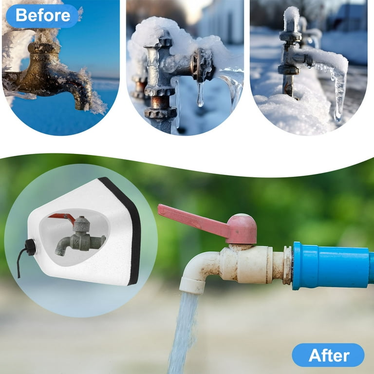 Housse Pour Robinet Exterieur Jardin, ACTOYS 2 Pièce Housse De Protection Pour Robinet, Housse De Protection Robinet Extérieur, Couvercle Antigel Pour D'extérieur épaisses Contre Le Gel