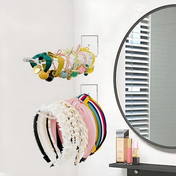 LAMIRO Headband Holder Hair Organizer Display Stand Wall Storage Hanger Clear Headbandsrack Hanging Holder