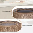 thumbnail image 4 of Afterglow 15 Inches Charcoal Grill Barbecue Smoker Stove Tabletop BBQ Outdoor Party for Patio Garden Backyard Decking Camping, Brown, 4 of 9