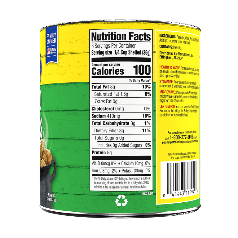 Peanut Patch Original Boiled Peanuts 27oz., Can