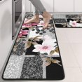 thumbnail image 2 of Kitchen Rugs Sets Of 2,Pioneer Flower Floral Print Pattern Anti Fatigue Kitchen Mat Rugs Non Slip Washable,Decorative Kitchen Floor Mats for Kitchen,Sink,Laundry,17"x47"+17"x47", 2 of 5